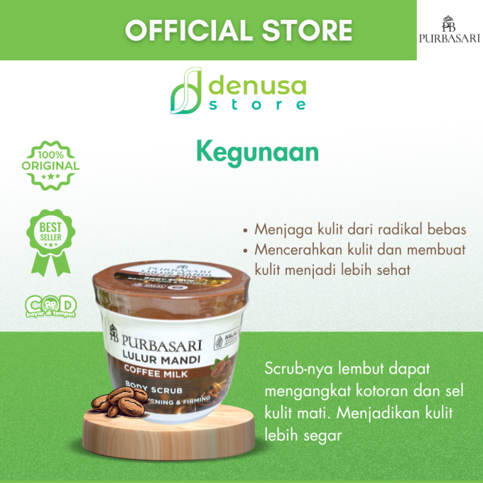 PURBASARI Lulur Mandi Coffee Milk Body Scrub 200 gram