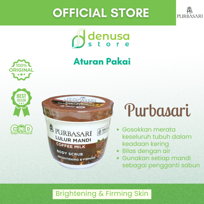 PURBASARI Lulur Mandi Coffee Milk Body Scrub 200 gram