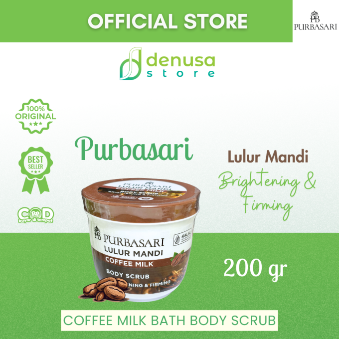 PURBASARI Lulur Mandi Coffee Milk Body Scrub 200 gram