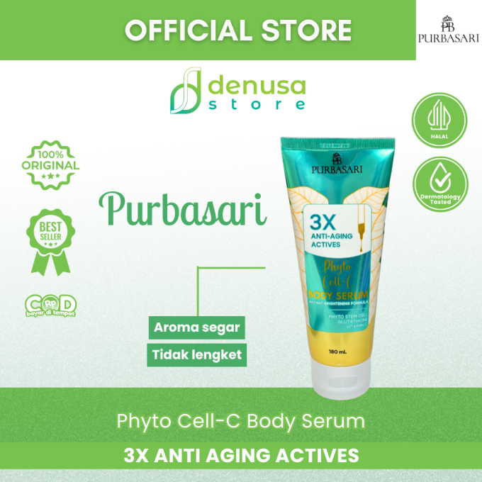 PURBASARI 3X Anti Aging Actives Phyto Cell C Body Serum 180 ml