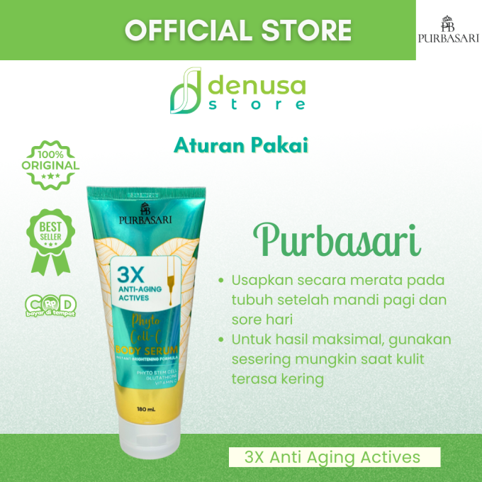 PURBASARI 3X Anti Aging Actives Phyto Cell C Body Serum 180 ml