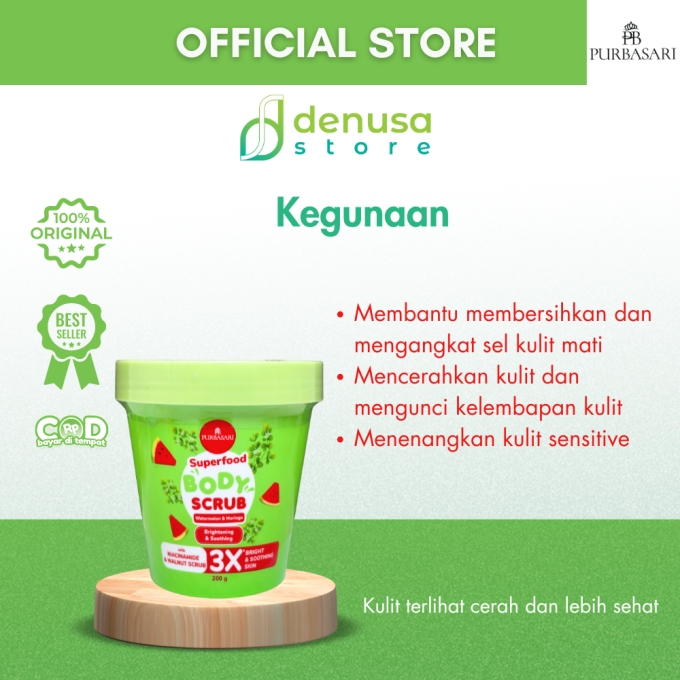 PURBASARI Superfood Watermelon n Moringa Body Scrub 200 g