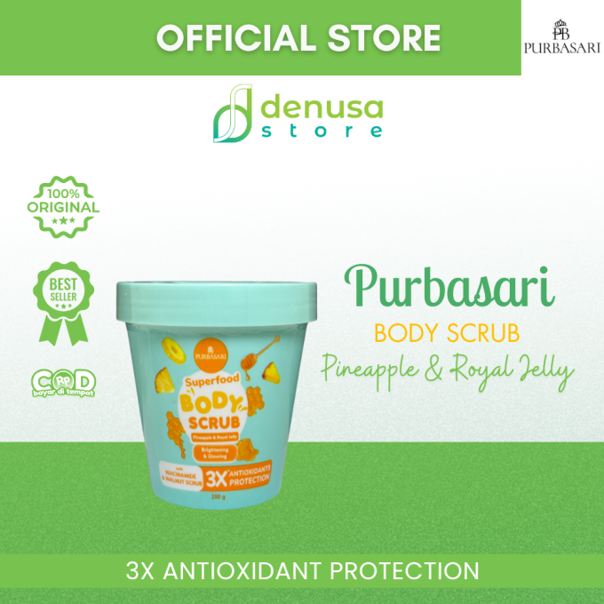 PURBASARI Superfood Pineapple n Royal Jelly Body Scrub 200 g
