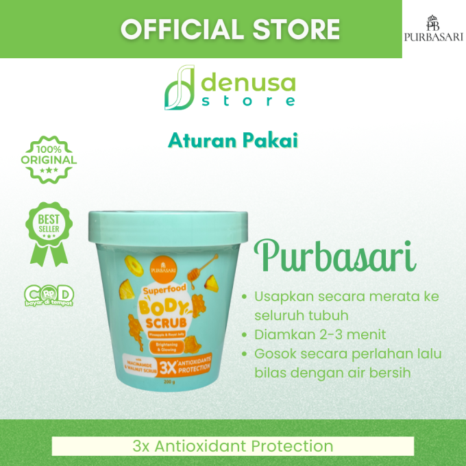 PURBASARI Superfood Pineapple n Royal Jelly Body Scrub 200 g