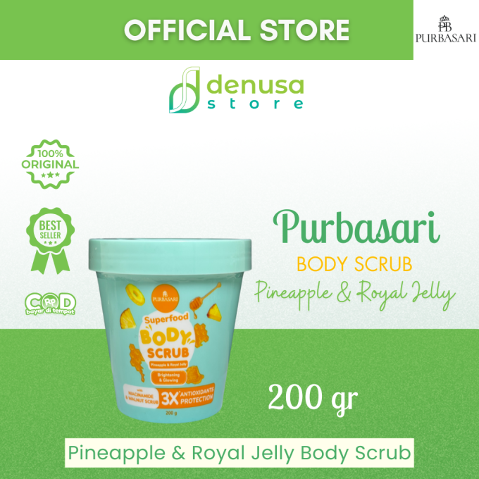 PURBASARI Superfood Pineapple n Royal Jelly Body Scrub 200 g