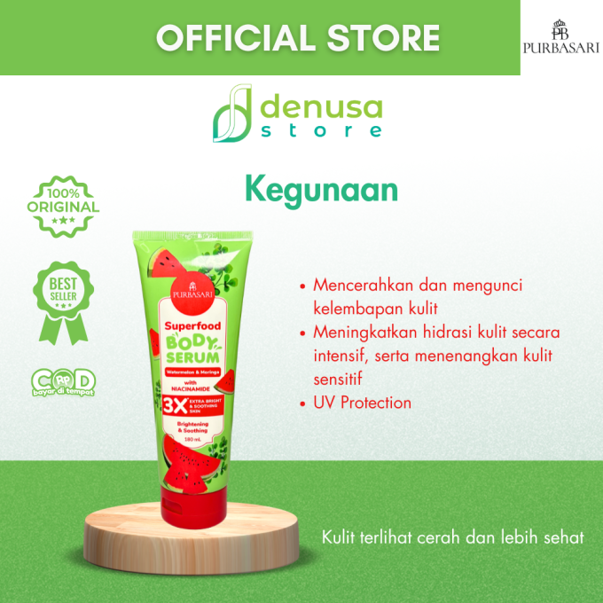 PURBASARI Superfood Watermelon n Moringa Body Serum 180 ml