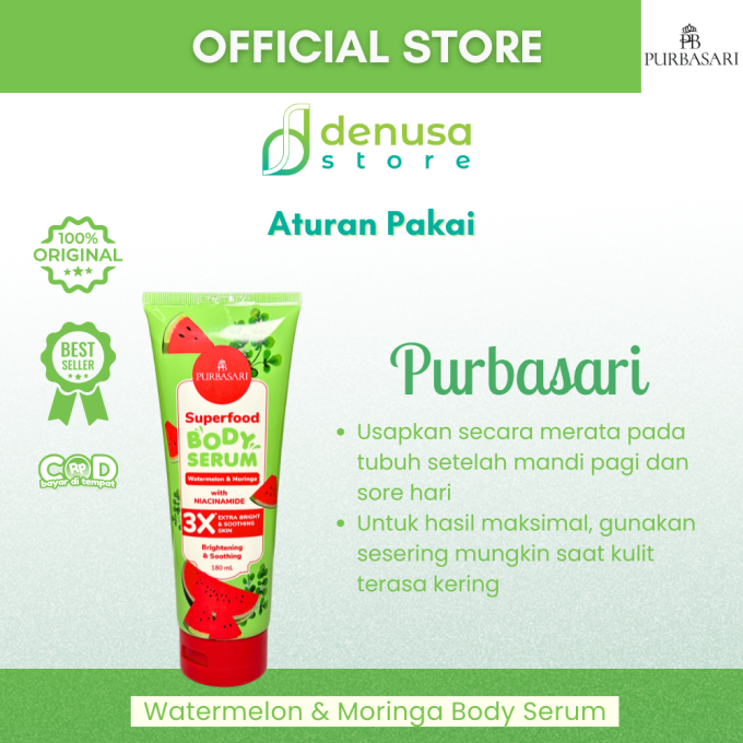 PURBASARI Superfood Watermelon n Moringa Body Serum 180 ml