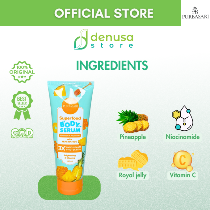 PURBASARI Superfood Pineapple n Royal Jelly Body Serum 180 ml