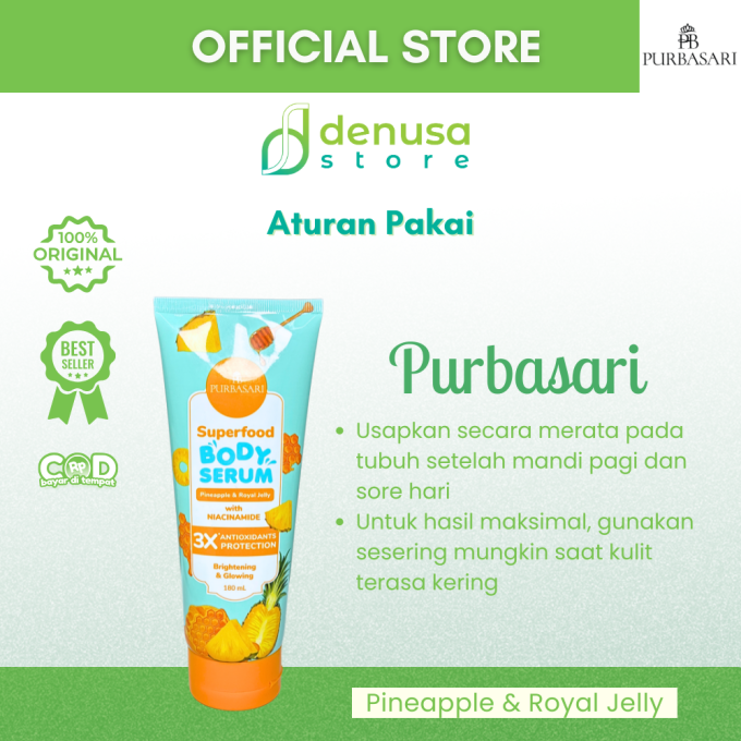 PURBASARI Superfood Pineapple n Royal Jelly Body Serum 180 ml