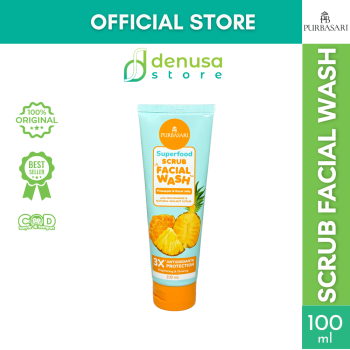 PURBASARI Superfood Pineapple n Royal Jelly Scrub Facial Wash 100 ml