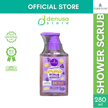 PURBASARI Superfood Yuzu n Saffron Shower Scrub 280 ml