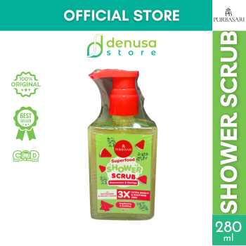 PURBASARI Superfood Watermelon n Moringa Shower Scrub 280 ml
