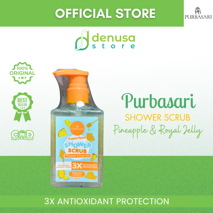 PURBASARI Superfood Pineapple n Royal Jelly Shower Scrub 280 ml