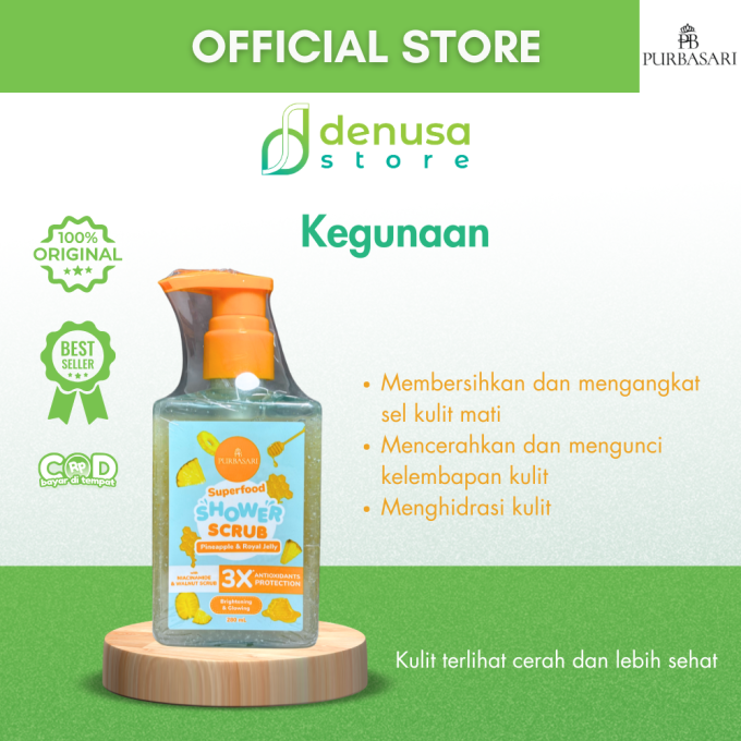 PURBASARI Superfood Pineapple n Royal Jelly Shower Scrub 280 ml
