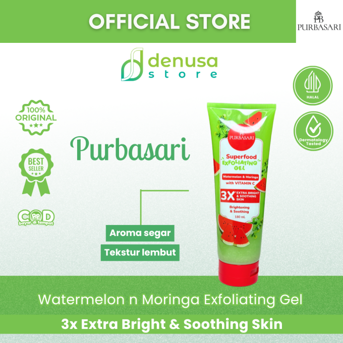 PURBASARI Superfood Watermelon n Moringa Exfoliating Gel 180 ml