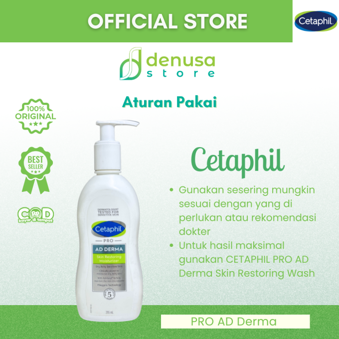 CETAPHIL PRO Ad Derma Skin Restoring Moisturizer Dry Itchy Sensitive Skin 295 ml