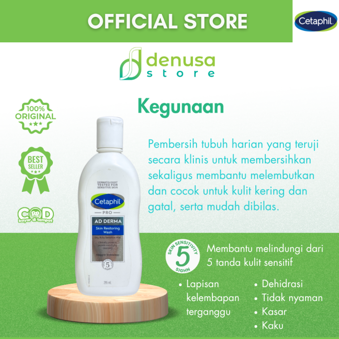 CETAPHIL PRO Ad Derma Skin Restoring Wash Dry Itchy Sensitive Skin 295 ml