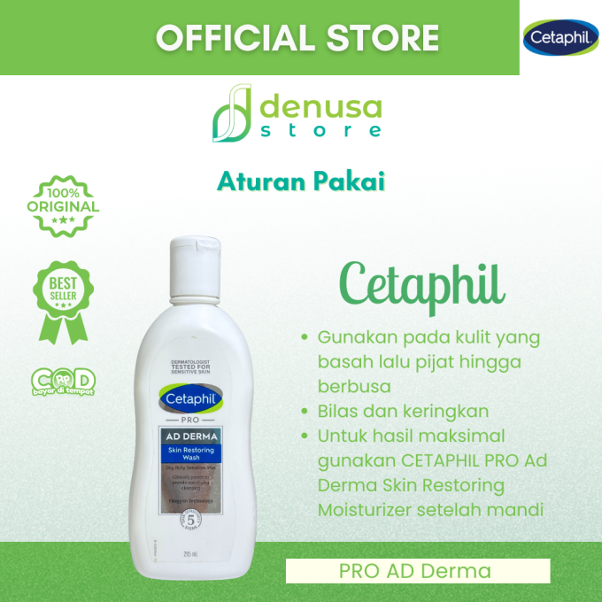 CETAPHIL PRO Ad Derma Skin Restoring Wash Dry Itchy Sensitive Skin 295 ml