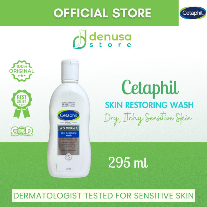 CETAPHIL PRO Ad Derma Skin Restoring Wash Dry Itchy Sensitive Skin 295 ml
