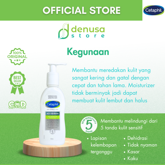 CETAPHIL PRO Ad Derma Skin Restoring Moisturizer Dry Itchy Sensitive Skin 145 ml