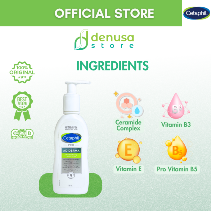 CETAPHIL PRO Ad Derma Skin Restoring Moisturizer Dry Itchy Sensitive Skin 145 ml
