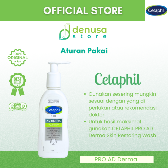 CETAPHIL PRO Ad Derma Skin Restoring Moisturizer Dry Itchy Sensitive Skin 145 ml