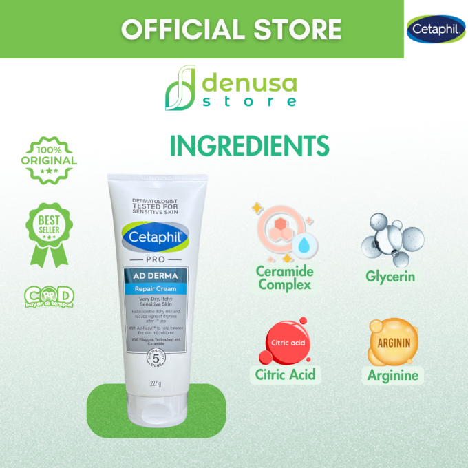 CETAPHIL PRO Ad Derma Repair Cream Very Dry Itchy Sensitive Skin 227 g