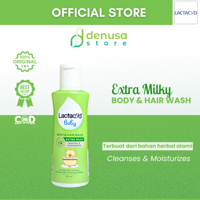 LACTACYD Baby Body n Hair Wash Extra Milky 150 ml