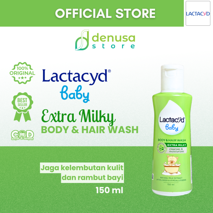 LACTACYD Baby Body n Hair Wash Extra Milky 150 ml