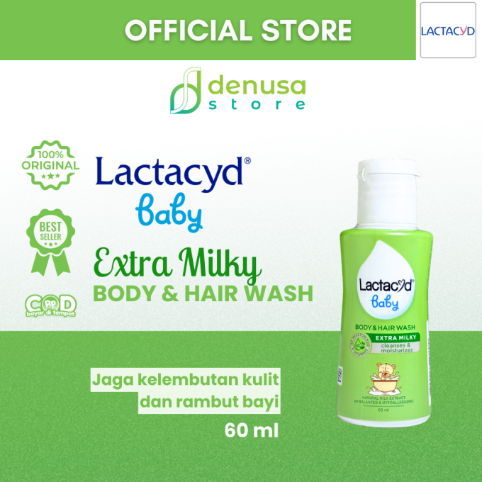 LACTACYD Baby Body n Hair Wash Extra Milky 60 ml