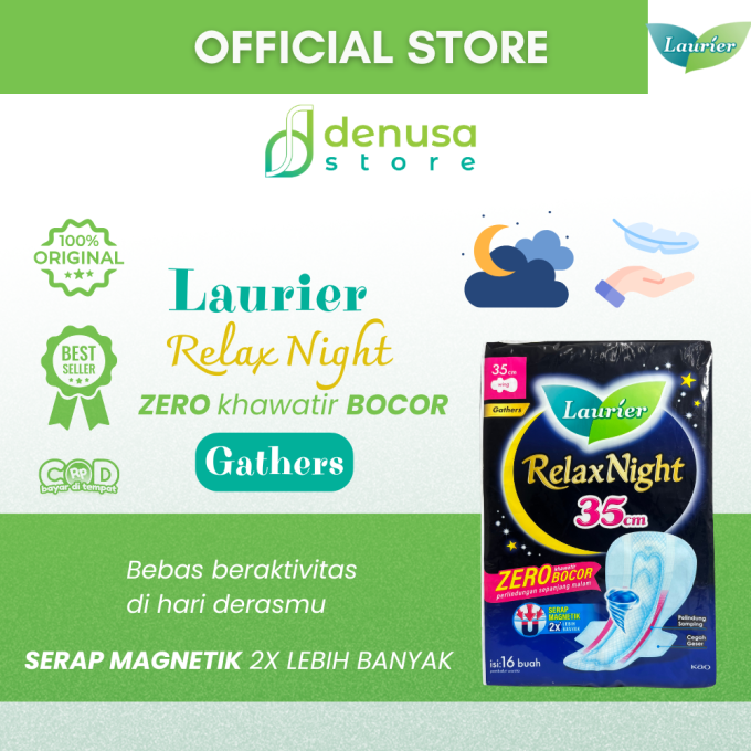 LAURIER Relax Night Wing Gathers 35cm isi 16