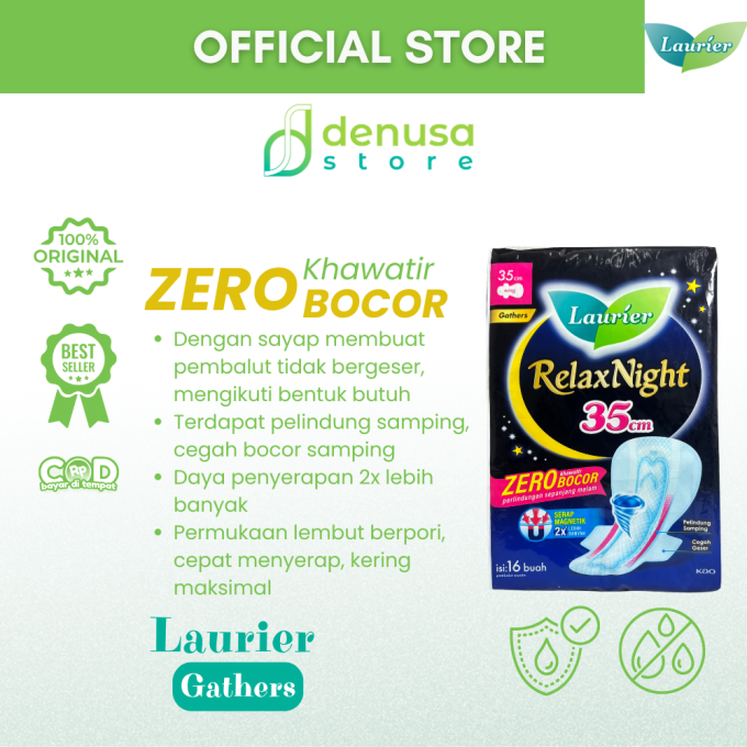 LAURIER Relax Night Wing Gathers 35cm isi 16