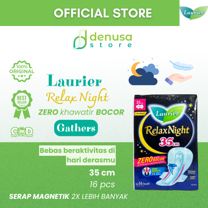 LAURIER Relax Night Wing Gathers 35cm isi 16