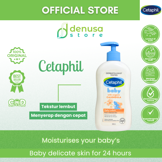 CETAPHIL Baby With Organic Calendula Daily Lotion Babys Delicate Skin 400 ml