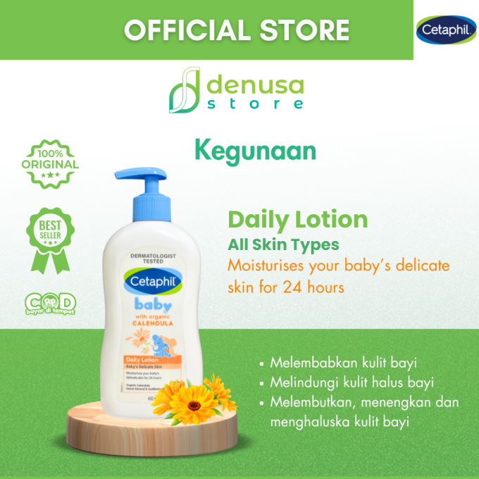 CETAPHIL Baby With Organic Calendula Daily Lotion Babys Delicate Skin 400 ml