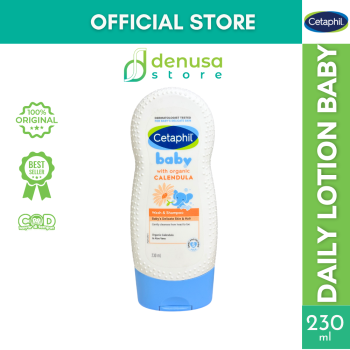 CETAPHIL Baby With Organic Calendula Wash n Shampoo Babys Delicate Skin n Hair 230 ml
