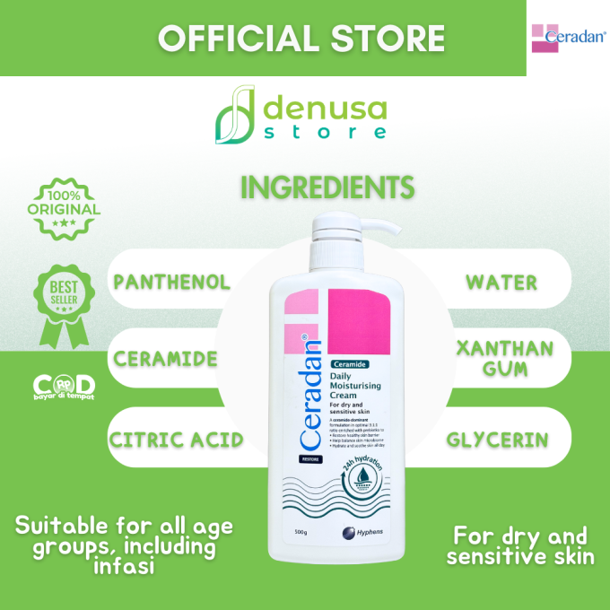 CERADAN Ceramide Daily Moisturising Cream Restore 500g