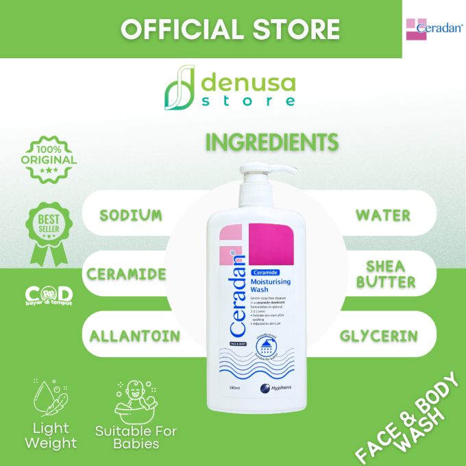 CERADAN Ceramide Moisturising Face n Body Wash 280ml