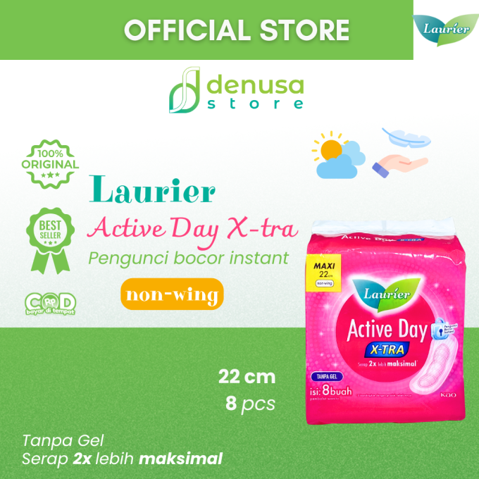 LAURIER Active Day X-tra Non Wing Maxi 22cm isi 8