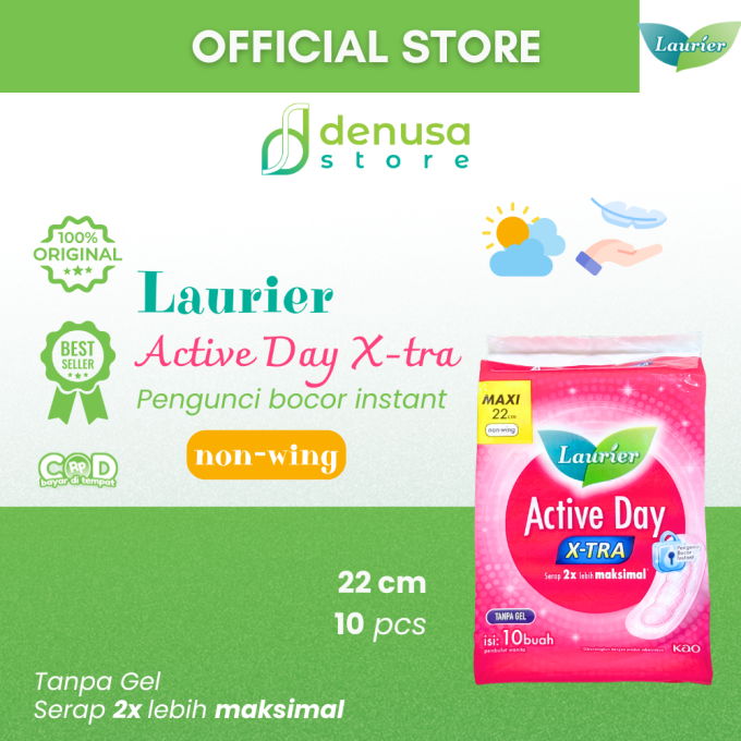 LAURIER Active Day X-tra Non Wing Maxi 22cm isi 10