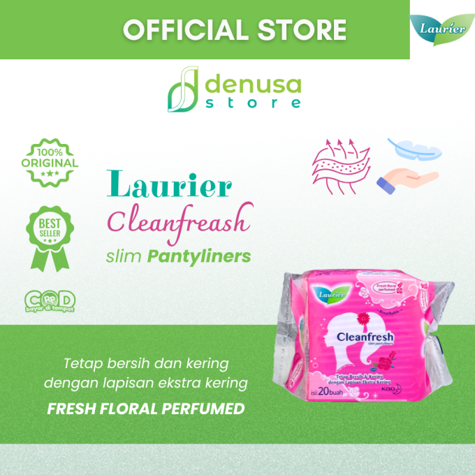 LAURIER Cleanfresh Slim Pantyliners Fresh Floral Perfumed isi 20