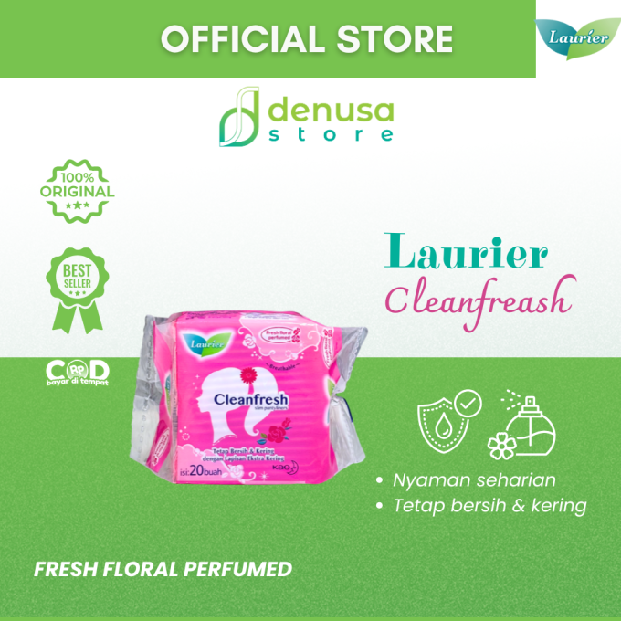 LAURIER Cleanfresh Slim Pantyliners Fresh Floral Perfumed isi 20