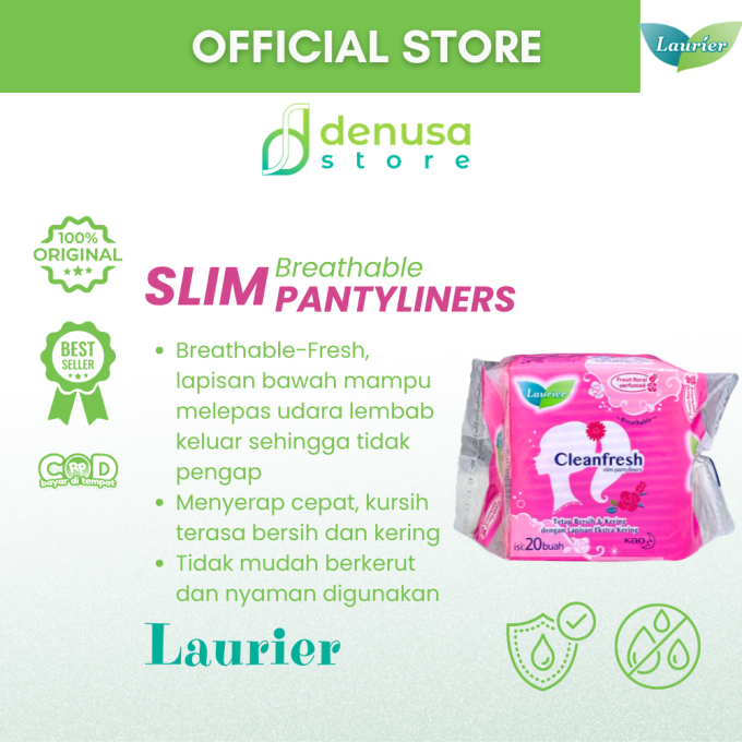 LAURIER Cleanfresh Slim Pantyliners Fresh Floral Perfumed isi 20