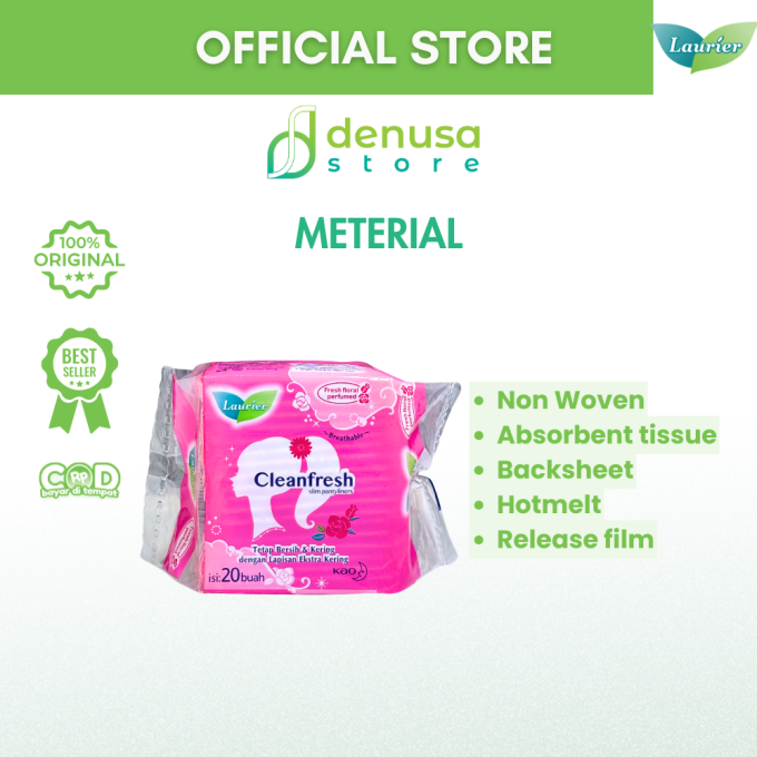 LAURIER Cleanfresh Slim Pantyliners Fresh Floral Perfumed isi 20