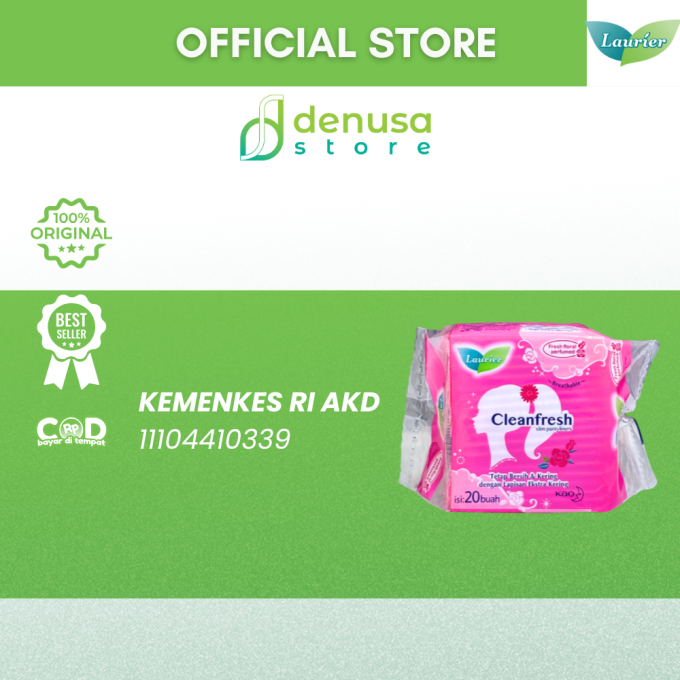 LAURIER Cleanfresh Slim Pantyliners Fresh Floral Perfumed isi 20
