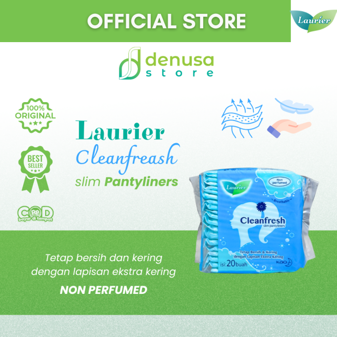 LAURIER Cleanfresh Slim Pantyliners Non Perfumed isi 20