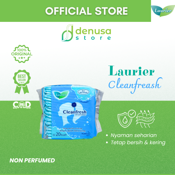 LAURIER Cleanfresh Slim Pantyliners Non Perfumed isi 20