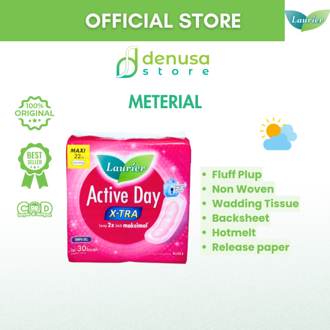 LAURIER Active Day X-tra Non Wing Maxi 22cm isi 30