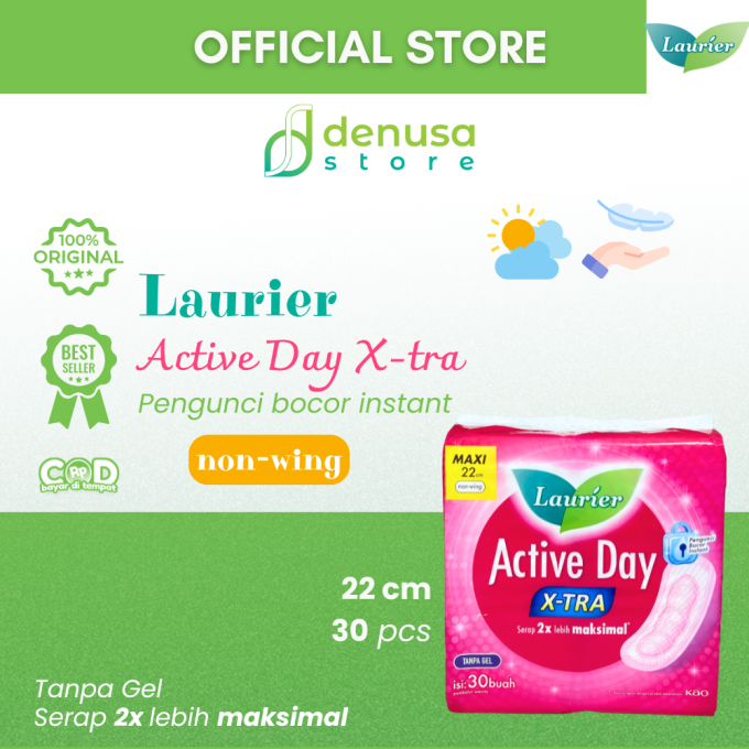 LAURIER Active Day X-tra Non Wing Maxi 22cm isi 30