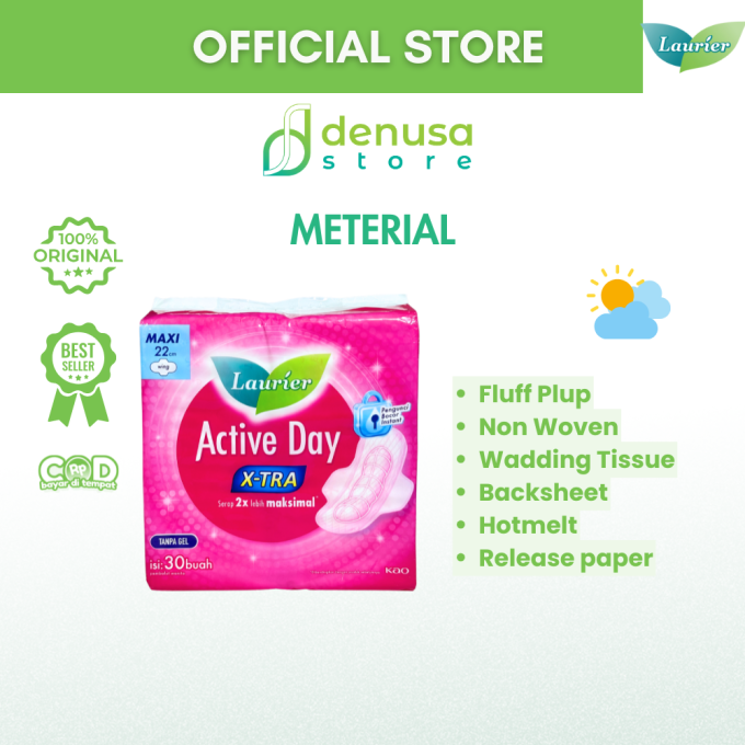 LAURIER Active Day X-tra Wing Maxi 22cm isi 30
